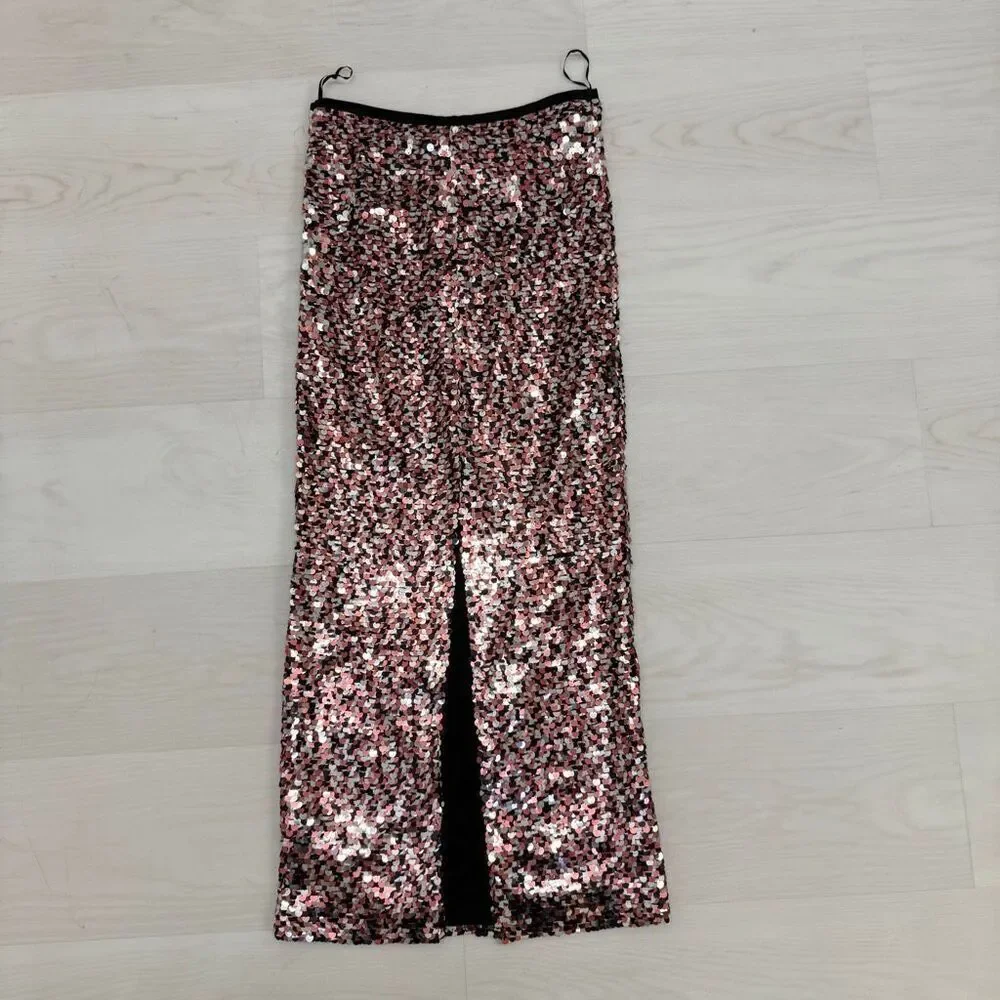 McQ Alexander McQueen Sequin Slit Maxi Tube Skirt ❤️